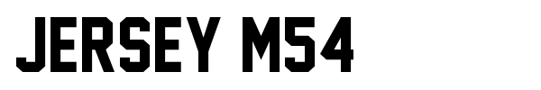 Jersey M54 font preview